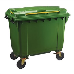 [Hot Item] 660L Logo Custom Large Big Size Outdoor Rolling Movable Plastic Dustbin Waste Container with Wheels