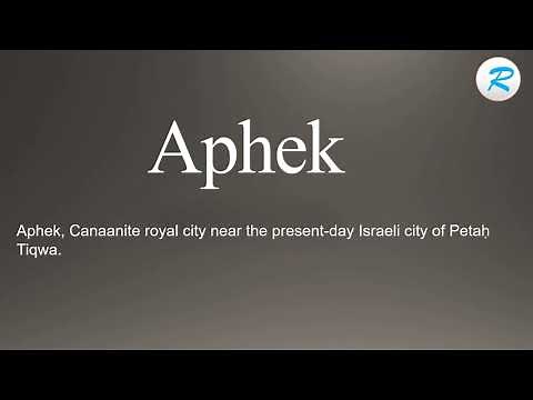 How to pronounce Aphek