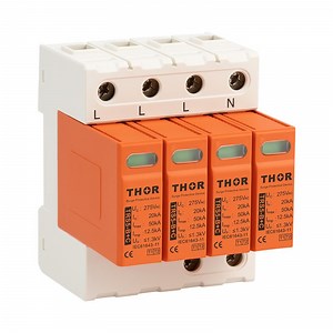 [Hot Item] AC Surge Protector for Lightning Type 1 2 Transient SPD Industrial Electrical Equipment Protection DIN Rail Lightning Protection Device