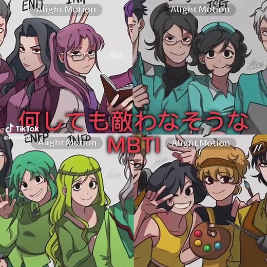 MBTIに基づくアニメキャラの特徴