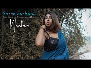 Blue Saree Fashion Part 1|| Neelam Hot Saree Look || Bold Expression || Saree Vlog ‪@sareefashionista‬