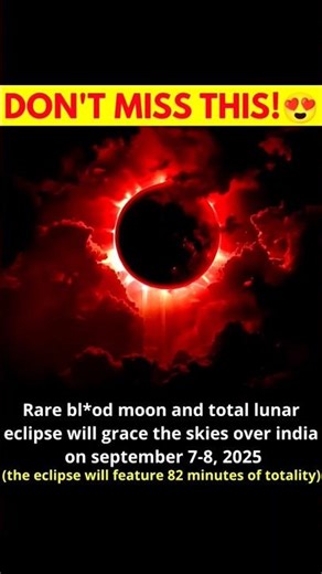 🌑 Biggest Lunar Eclipse of the Decade😱#short