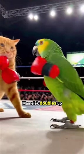 Cat vs Parrot: Epic Boxing Match! #CatVsParrot #PetBoxing #FunnyAnimals #AnimalShowdown #EpicBattle