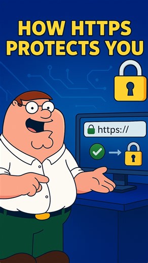 CodeWithPeter on Instagram: "That little lock in your browser isn't just decoration—it means HTTPS is actively protecting your data with encryption!  #HTTPS #WebSecurity #Encryption #TechExplained #CSBasics #SafeBrowsing #SSL #TLS #PeterExplains"