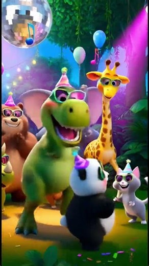 Most Hilarious T-Rex & Friends Disco Dance! 😂 #shorts