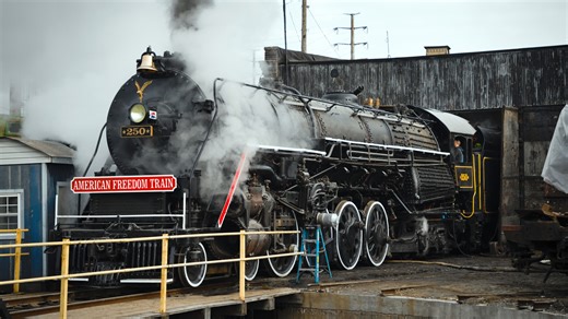 AMERICAN FREEDOM TRAIN No. 250 Completes FRA-WITNESSED Steam Test CLEVELAND — Witnessed by the Federal Railroad Administration (FRA), the American Steam Railroad Preservation Association (ASR) has completed a satisfactory two-day steam test on American Freedom Train steam locomotive No. 250. The FRA’s inspector noted no exceptions during the test, allowing ASR to complete the historic locomotive’s $2 million restoration to operating condition. Conducted on February 26 and 27, 2026, the test invo