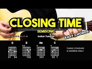 Closing Time - Semisonic | Easy Guitar Tutorial For Beginners (CHORDS & LYRICS) #guitarlesson
