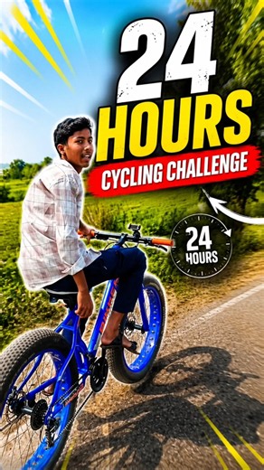 😱🚴24 Hours Cycling Challenge #shorts #trending #youtubeshorts #viral #cycle #fatbike #cycling