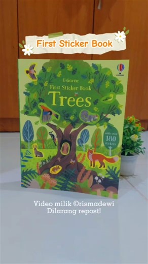 First Sticker Book: Trees by @Usborne #racunshopee #youtubeshopping #stickerbook #bukuanak #fypシ