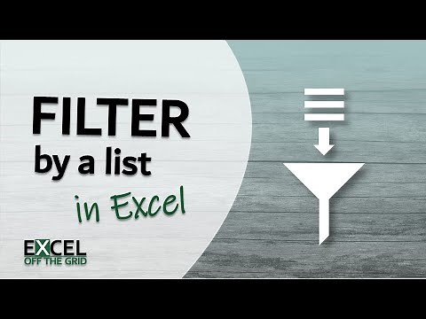 How to FIlter by a List in Excel | Excel Off The Grid
