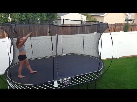 Trampoline Tricks and Acrobatics from a Cheerleader