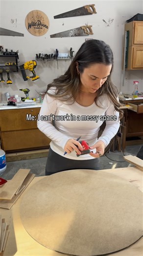 Hyper focusing until a project it’s done and then wondering how my shop got so messy is my red flag 🚩 . #maker #woodworker #logosign #woodart #handmade | Wild Roots Timber