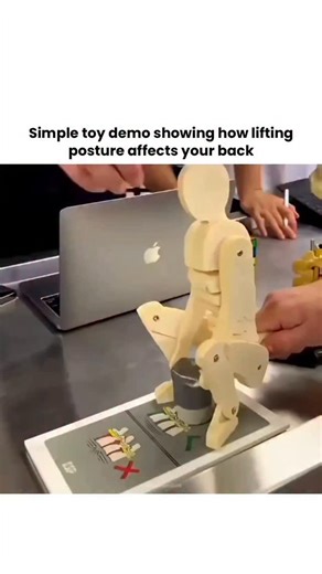 Theviralblendhub on Instagram: "Lifting might look simple, but the way you move can completely change how your spine handles pressure. When you bend from your back, the weight shifts forward and forces your spine to absorb unnecessary stress, increasing the risk of strain. But when you keep your back straight, bend your knees, and lift through your legs, the force spreads safely through stronger muscles. This small change in posture makes lifting easier, safer, and far more stable, whether it's 