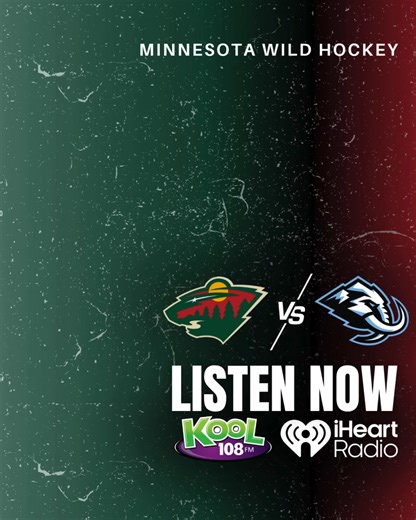 NOW: It's time to drop the puck on #mnwild vs Mammoth! TUNE IN over on 107.9 KOOL 108! iHeartRadio | Kool108.com/Listen | KFAN FM 100.3