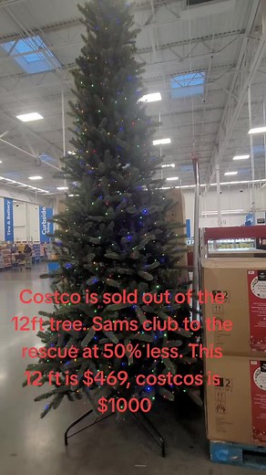Sams club tree to the rescue. We finally have room for a 12 ft Christmas tree. Costco is sold out, saved myself some money by looking at Sam's club. It's the perfect tree for our new house and it didn't break the bank. #christmastrees2023 #samsclubchristmastree #12ftchristmastree
