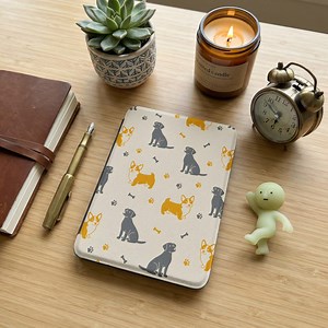 Dog Pattern Kindle Case, Corgi, Labrador, Paw Prints, Bone Design, Pet Lover Gift, Kindle Accessories, Ereader Cover - Etsy UK