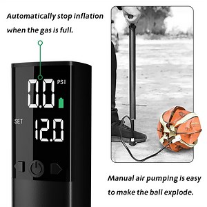 [Hot Item] Portable Automatic Electric Ball Pump with Needles Fast Ball Pump Battery Powered Pump to Fast Inflate Soccer Football