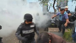 Violent clashes have erupted between anti-government protesters and riot police across Ecuador. On Thursday, indigenous demonstrators called a general strike and took to the streets in protest against President Rafael Correa's plans to seek a fourth term in office. | Channel 4 News