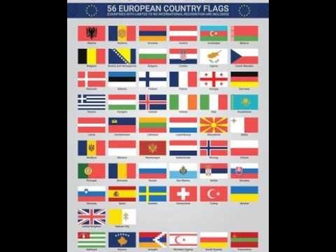 50 European Countries of Continent Europe .
