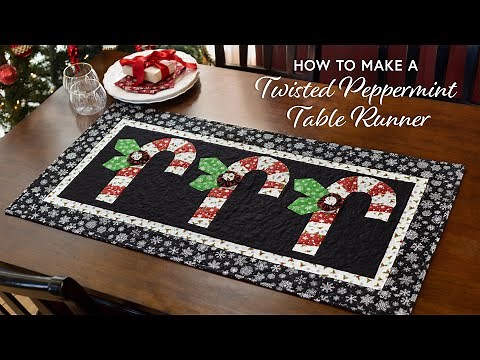 How to Make a Twisted Peppermint Table Runner | a Shabby Fabrics Tutorial