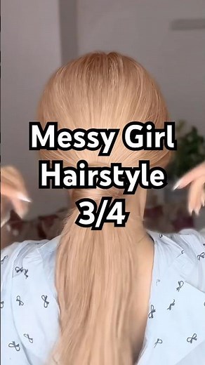 Messy Hair Tutorial: Quick & Easy Styles😍 #hairstyle #diyhairstyle #easyhairstyles#shorts #viral