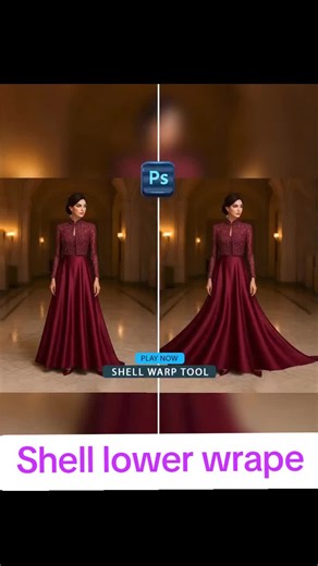 Create shell lower wrap in Adobe Photoshop...... #designer #2026 #photoshop #creatorsearchinsights #adobe