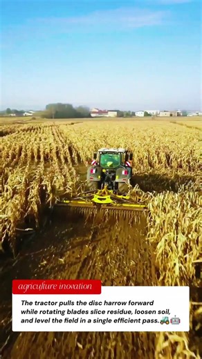 Powerful Farm Machine Disc Harrowing | Tractor Tools Working Fast in Fields 🚜🤖