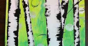 Easy Birch Trees - Kid's Art Class