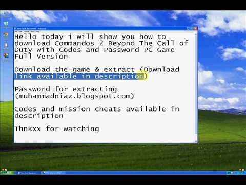 How To Download Commandos 2 Beyond The Call of Duty with Codes and Password PC Game Full Version