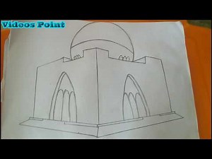 How to draw a Mizar-e-Quaid | pencil sketch | simple and easy | by videos point