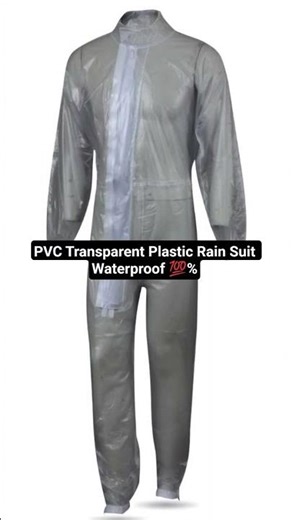 PVC Transparent Plastic Rain Suit #rainwear #pvc #rainsuit #usafashion #europe #germany #rainlover
