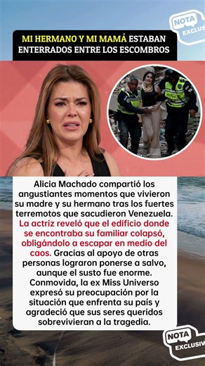 😱 Mamá de Alicia Machado sobrevivió al colapso de un edificio