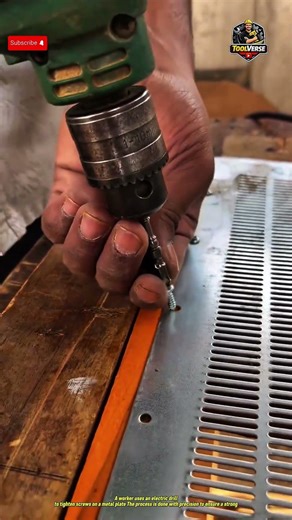 Tightening Metal Plate Screws Using an Electric Drill #tools