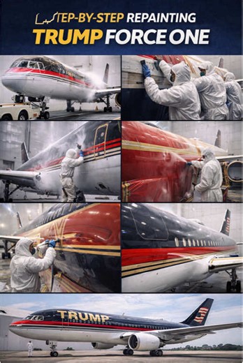 Trump Force One Gets a Fresh Paint Job