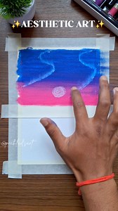 13K views · 46 reactions |  Aesthetic Night Sky Over the Ocean | Relaxing Oil Pastel Art Tutorial #art #artist #aesthetic #trendingreels | Prahlad's ART | Facebook