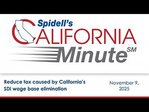 Podcast: Reduce tax caused by California’s SDI wage base elimination
