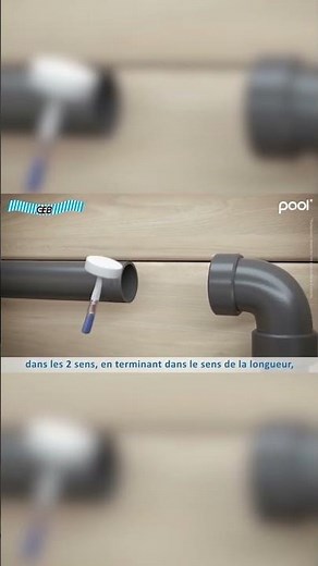 Décaper et appliquer la colle PVC pour un raccordement des tubes dans le local technique GEB