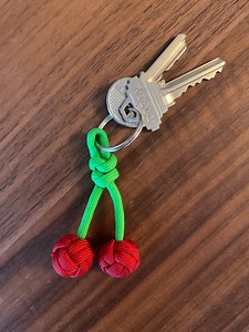 Cherry Paracord Keychain - Cherry Key Ring Paracord Bag Charm - Etsy