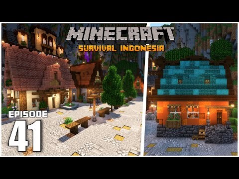 Membangun Area Pemukiman Villager - Minecraft Survival Indonesia Episode 41