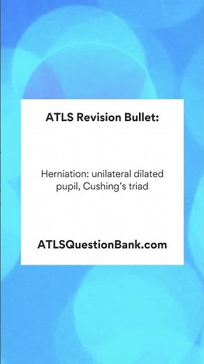 Advanced Trauma Life Support (ATLS) Exam Revision Bullet