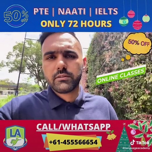 Flat 50% for 72 Hours. Visit www.languageacademy.com.au #pte #ptereading #ptespeaking #ptelistening #ptewriting #ptetipsandtricks #ptestrategies #ptebyvarundhawan #languageacademy