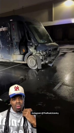 Ain't no way this Amazon driver did this to the delivery truck