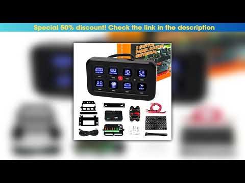 Hands-on 6/8 Gangs Universal LED Switch Panel 12V Light On-Off Control Relays System Slim Electroni