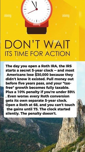 The IRS Starts A Secret 5-Year Clock The Day You Open A Roth — Most People Lose $30,000