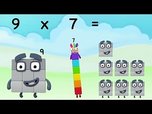 NUMBERBLOCKS 9 Times Table Trick - Learn to count #counting #numberblocks