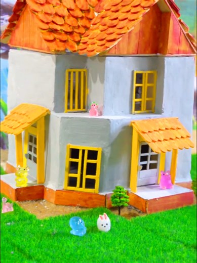 step by step build two mini buildings in one frame. #MiniBuilding #MiniatureArt #TinyHouseUSA #ForYouUSA #USATikTok