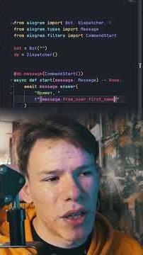 Телеграм бот на Python за минуту #telegram #programming #it #python #программирование