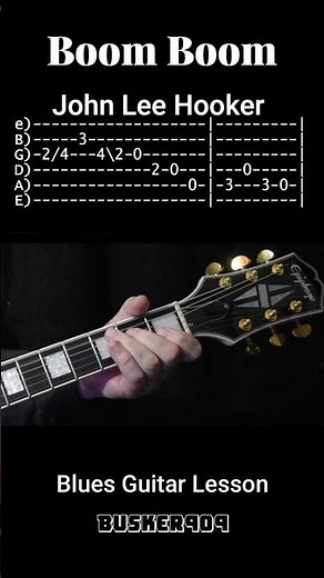 The "Boom Boom" Riff by John Lee Hooker (No Chat) Blues Guitar Lesson with Tab (6)
