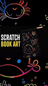 ✨ Relaxing Scratch Book Art | Cute Rainbow Underwater Design 🌈🐋 | Easy Drawing for Beginners