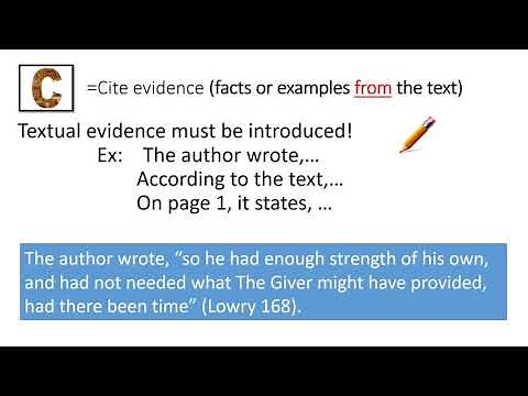Cite Textual Evidence (MLA Format)